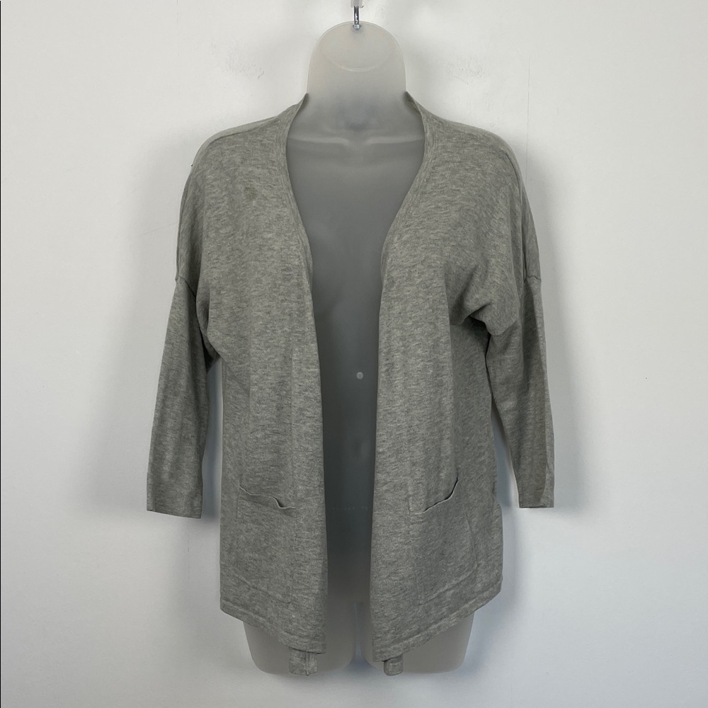 Patagonia Open 2 Pocket Lightweight Gray Cardigan Sweater 3/4 Sleeve Women's S